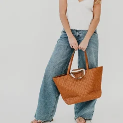 Woven Tiffany Organizer Tote Bag by Pretty Simple