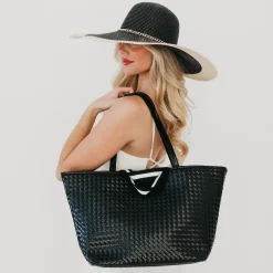 Woven Tiffany Organizer Tote Bag by Pretty Simple