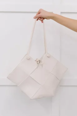 Woven Tote in White