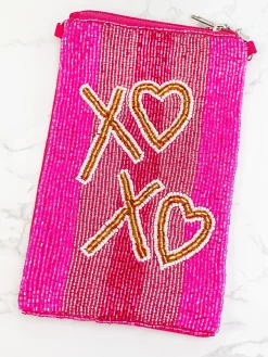 'XOXO' Beaded Phone Crossbody