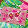 'Yeehaw' Pink Boots Beaded Zip Wristlet