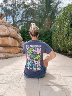 'You Are Enough' Floral Short Sleeve Tee by Simply Southern