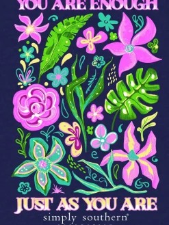'You Are Enough' Floral Short Sleeve Tee by Simply Southern
