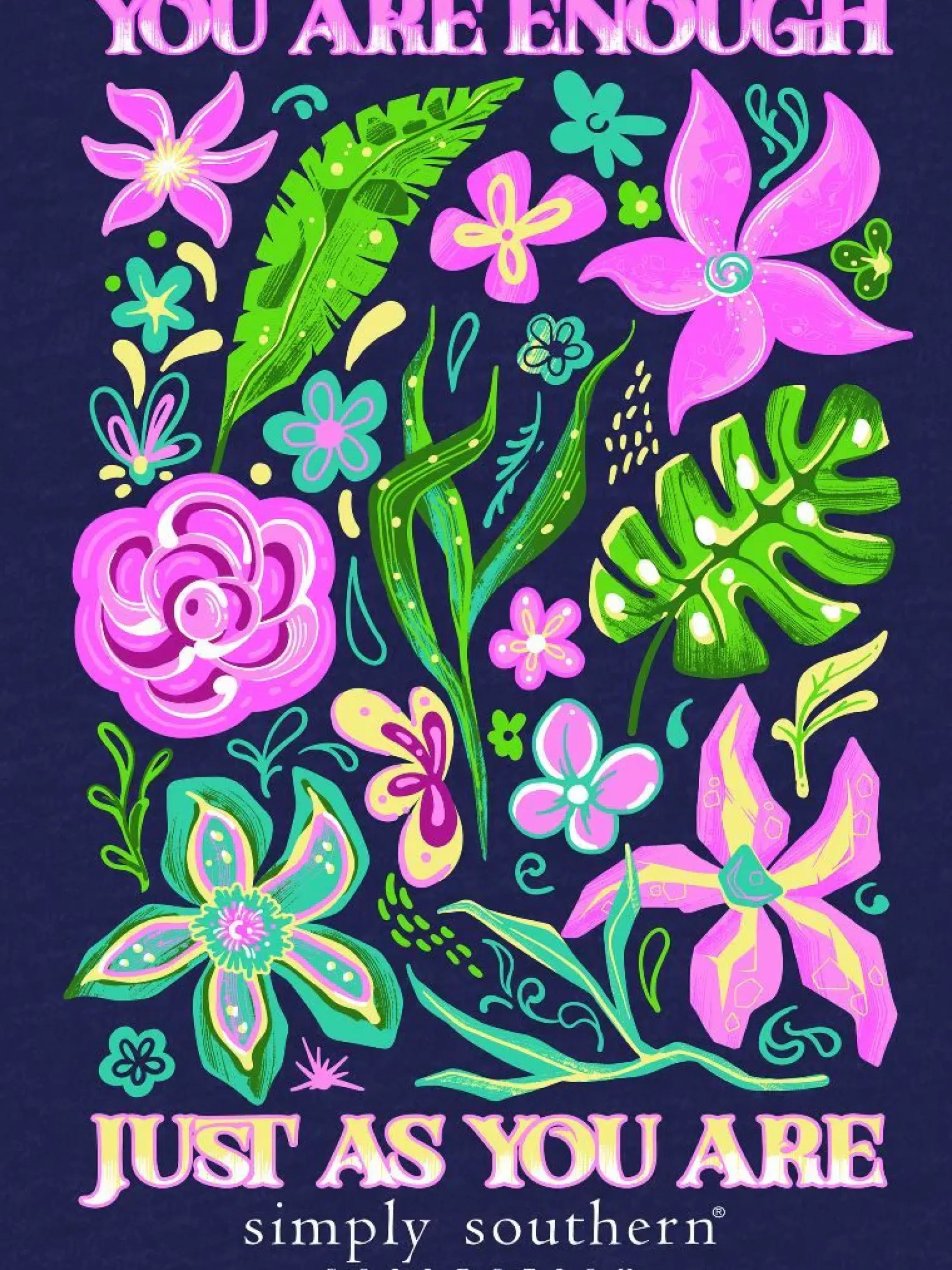 'You Are Enough' Floral Short Sleeve Tee by Simply Southern