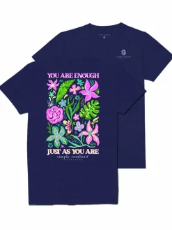 'You Are Enough' Floral Short Sleeve Tee by Simply Southern