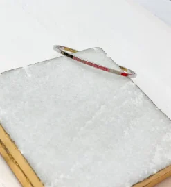 'You Are Enough' Silver Sentiment Bracelet - Pink