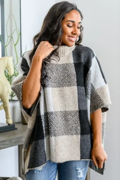 Your Next Favorite Roll Neck Sweater Poncho