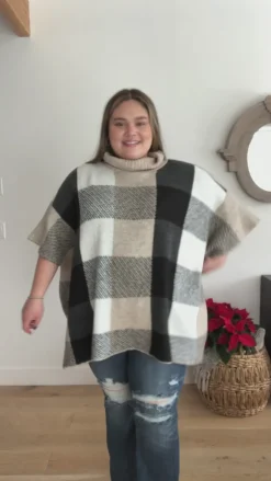 Your Next Favorite Roll Neck Sweater Poncho