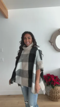 Your Next Favorite Roll Neck Sweater Poncho