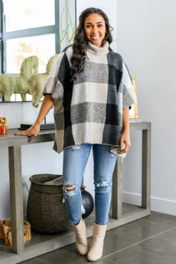 Your Next Favorite Roll Neck Sweater Poncho