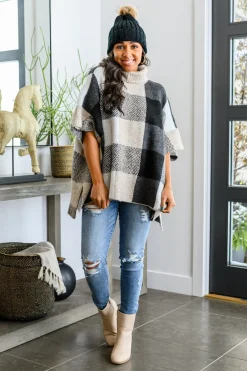 Your Next Favorite Roll Neck Sweater Poncho