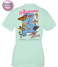 Youth Alabama State Short Sleeve Tee by Simply Southern