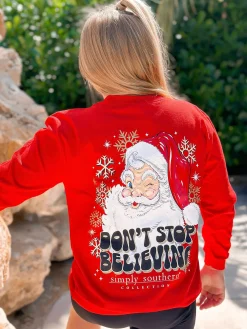 Youth 'Believe' Santa Long Sleeve Tee by Simply Southern