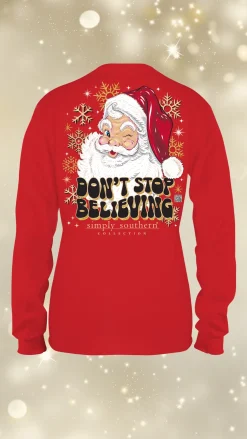 Youth 'Believe' Santa Long Sleeve Tee by Simply Southern