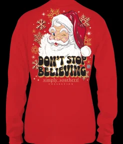 Youth 'Believe' Santa Long Sleeve Tee by Simply Southern
