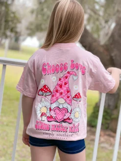 Youth 'Choose Love Gnome Matter What' Short Sleeve Tee by Simply Southern