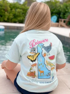 Youth Delaware State Short Sleeve Tee by Simply Southern