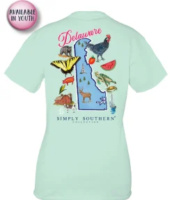 Youth Delaware State Short Sleeve Tee by Simply Southern