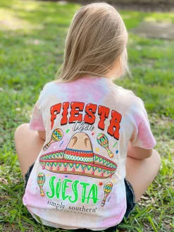 Youth 'Fiesta Then Siesta' Tie Dye Short Sleeve Tee by Simply Southern
