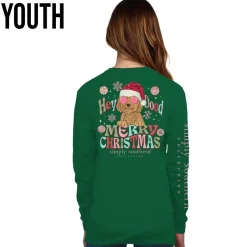 Youth 'Hey Dood' Christmas Pup Long Sleeve Tee by Simply Southern