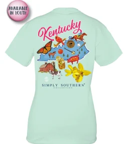 Youth Kentucky State Short Sleeve Tee by Simply Southern