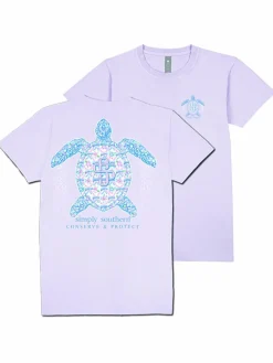 Youth Lilac Shell Turtle Tracking Tee by Simply Southern