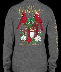Youth 'Merry Christmas' Cardinals Long Sleeve Tee by Simply Southern