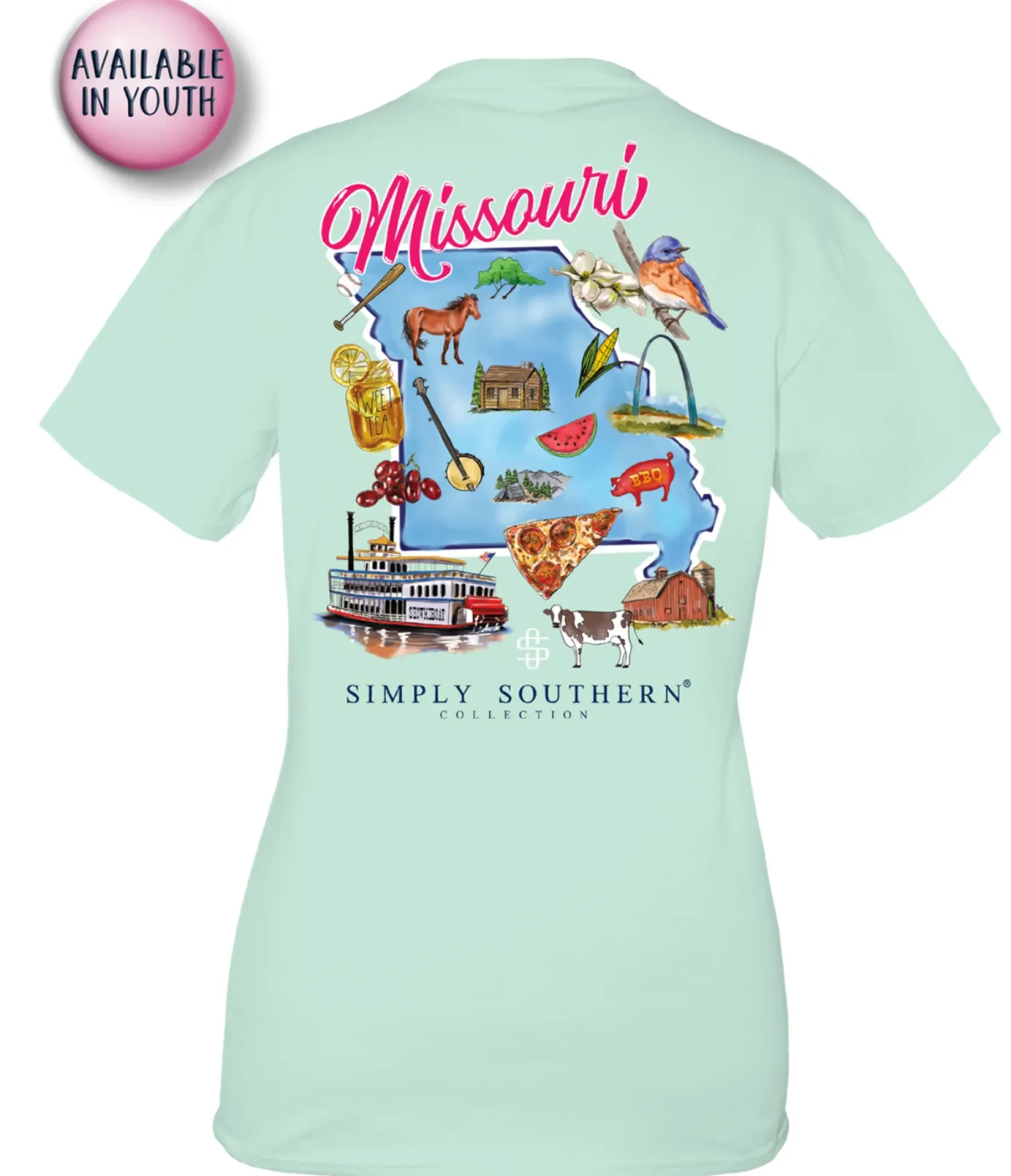 Youth Missouri State Short Sleeve Tee by Simply Southern