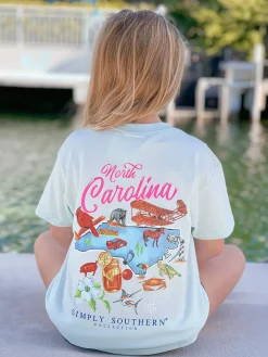Youth North Carolina State Short Sleeve Tee by Simply Southern