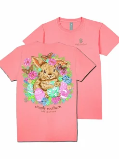 Youth Pastel Bunny Short Sleeve Tee by Simply Southern