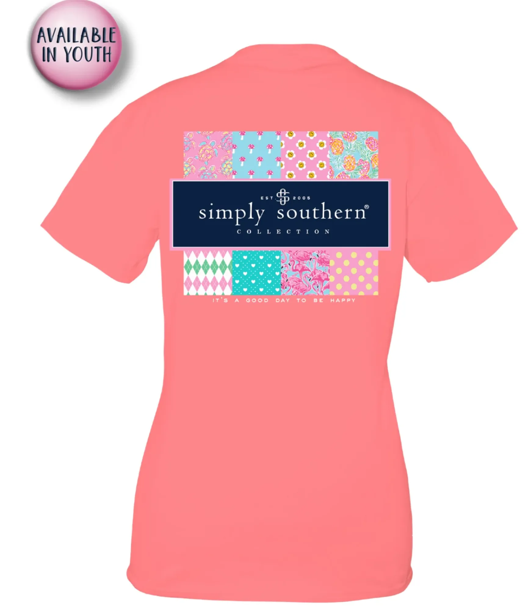 Youth Pattern Patchwork Short Sleeve Tee by Simply Southern