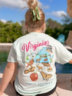 Youth Virginia State Short Sleeve Tee by Simply Southern