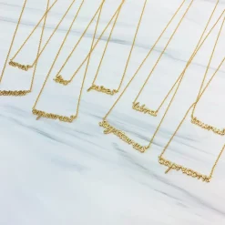 Zodiac Name Plate Necklaces